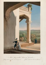 Oscharshal Gallery mellem Saloon og Dining Room, 1852